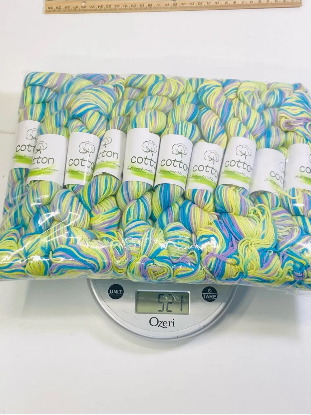 10 NEW (~500g total, ~50g ea.) 100% Cotton Variegated Hanks in Ultraviolet